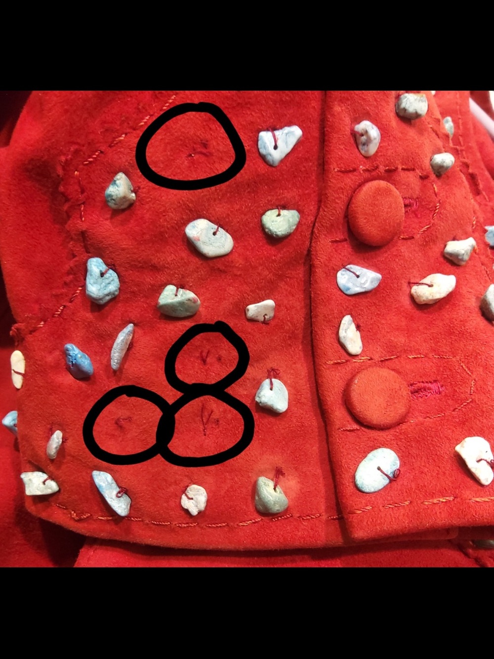 Double D Ranch Red Suede Button Front Jacket - Picture 5 of 5